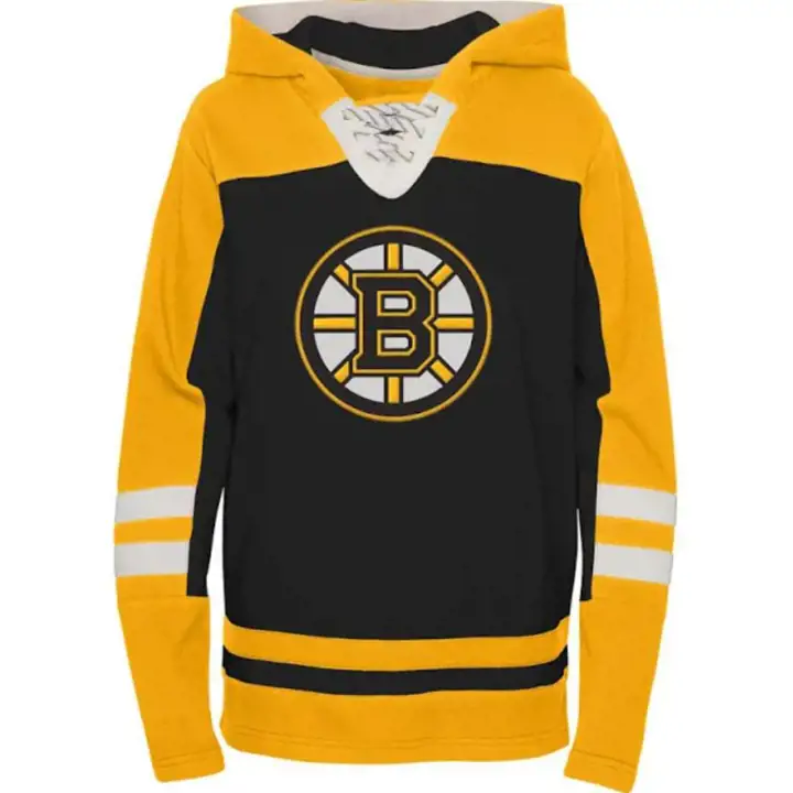 Chandail à capuchon Boston Bruins LNH Ageless Lacer pour jeune, vert bouteille/noir