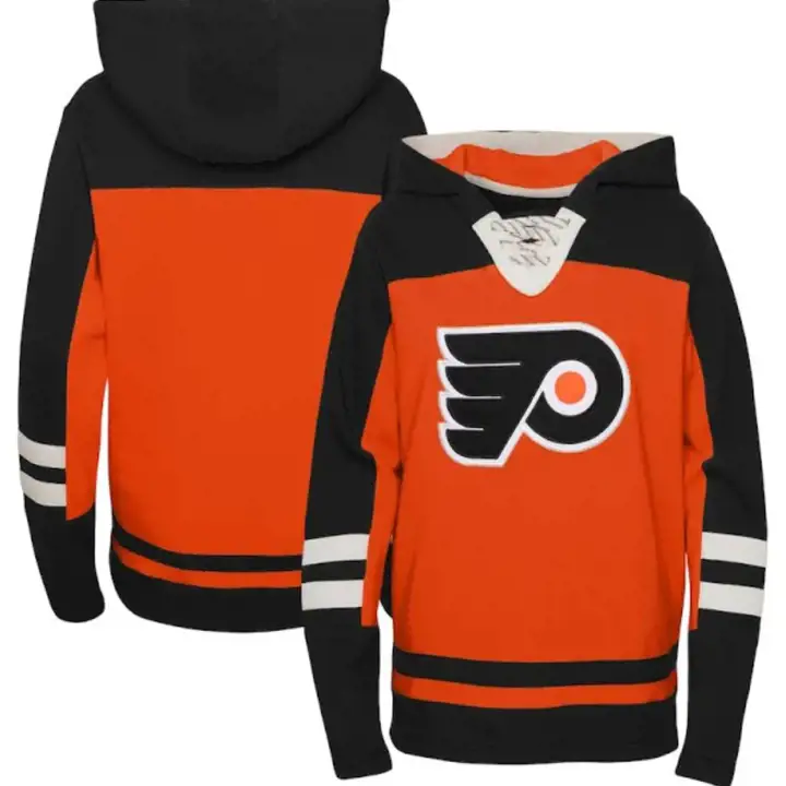 Chandail à capuchon à lacets Philadelphia Flyers NHL Youth Ageless noir/orange
