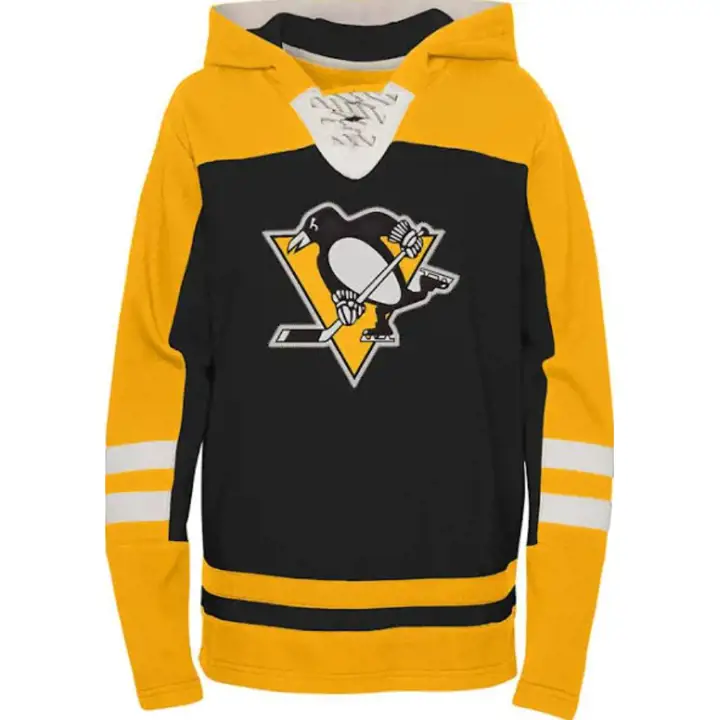Pittsburgh Penguins NHL Youth Ageless Lacer Hoodie  Gris/Noir