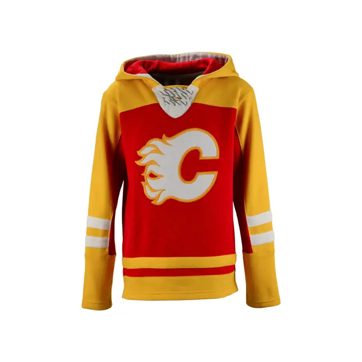 Calgary Flames NHL Chandail à capuchon Youth Ageless Lacer  gl/rouge