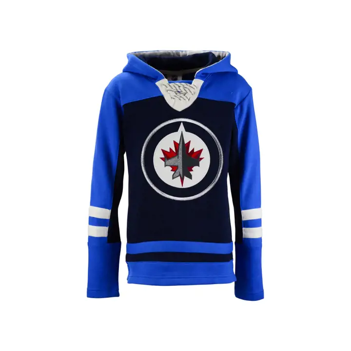 Chandail à capuche de jeune Winnipeg Jets LNH Ageless Lacer bleu/marine