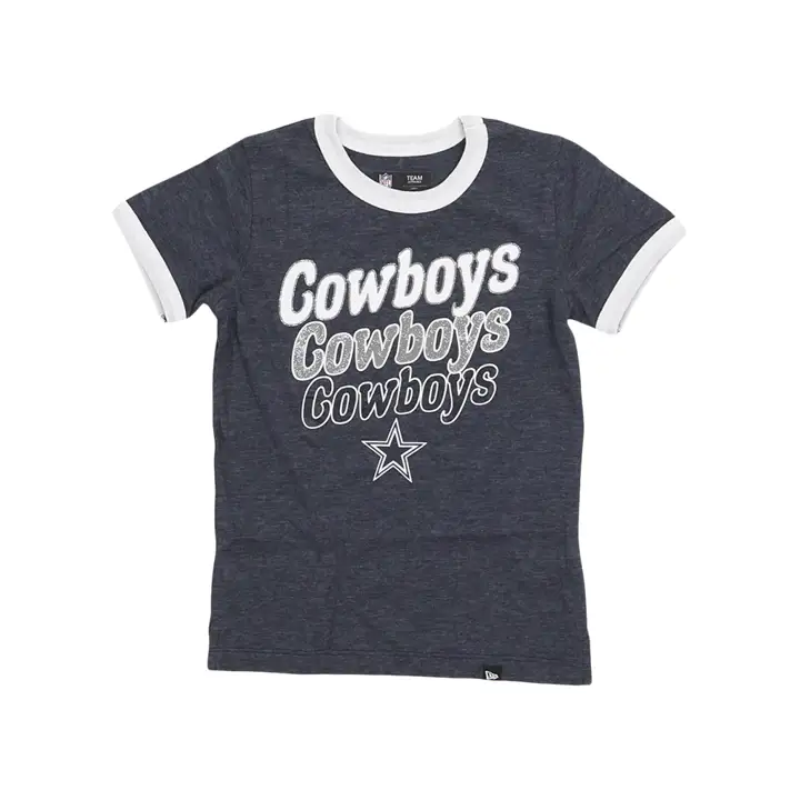 T-shirt Ringer Dallas Cowboys NFL Filles Équipe 22 Marine