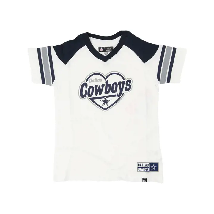 T-shirt à manches rayées NFL Dallas Cowboys pour fille 22 Blc