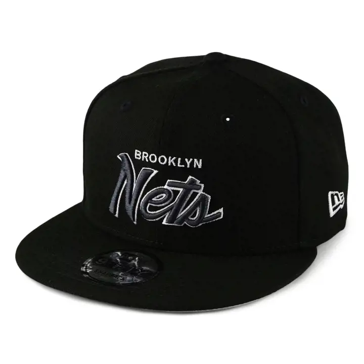 Casquette Brooklyn Nets NBA Script Up 9FIFTY noir/noir/gris