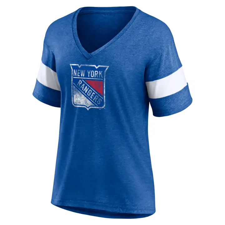 New York Rangers NHL Femme T-shirt Rayé Logo Principal MC 22 r