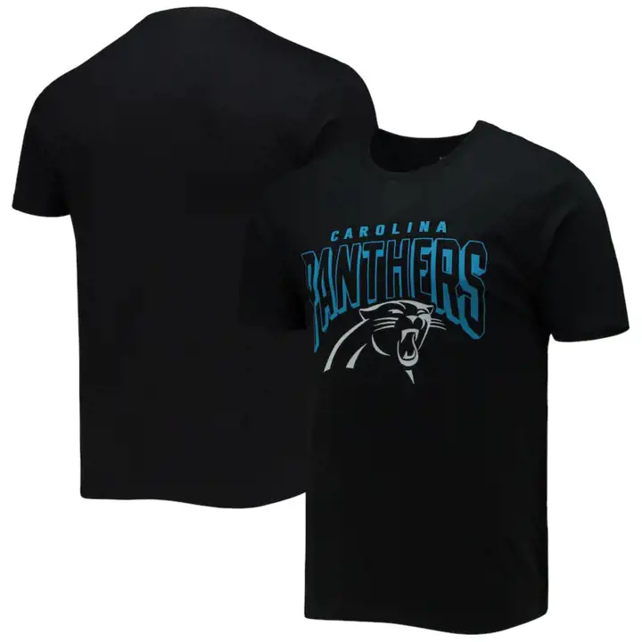 T-Shirt NFL Carolina Panthers Logo Audacieux 21 Noir