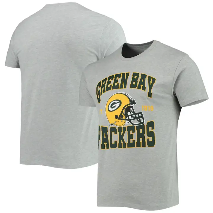 T-shirt Casque NFL Est Green Bay Packers 21 gris