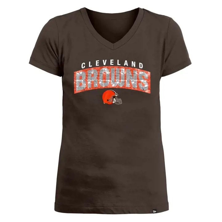 T-Shirt Fille Cleveland Browns NFL à Paillettes Réversibles 22 brn