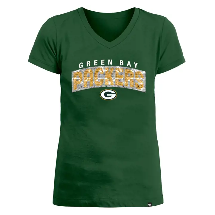 T-shirt fille à sequins réversibles NFL Green Bay Packers 22 vert