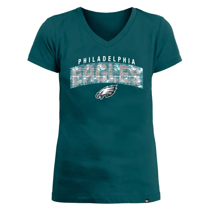 T-shirt à sequins réversibles NFL Philadelphia Eagles pour filles 22 bleu