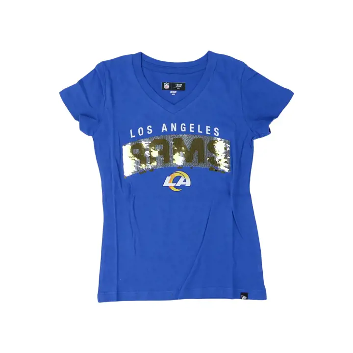 T-shirt à sequins réversibles NFL Los Angeles Rams pour fille 22 bleu