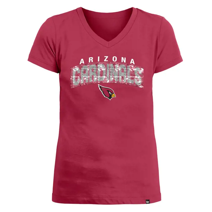 T-shirt à sequins réversibles NFL Arizona Cardinals pour fille 22 rouge
