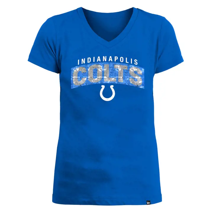 T-shirt à sequins réversibles NFL Indianapolis Colts pour fille 22 bleu
