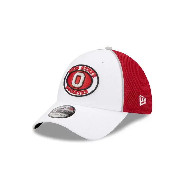 Casquette Ohio State Buckeyes NCAA Circle Patch 39THIRTY blanche