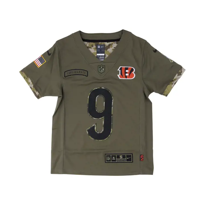 Maillot de football américain BENGALS NFL pour jeune STS Game Jersey 22 Joe Burrow OLV