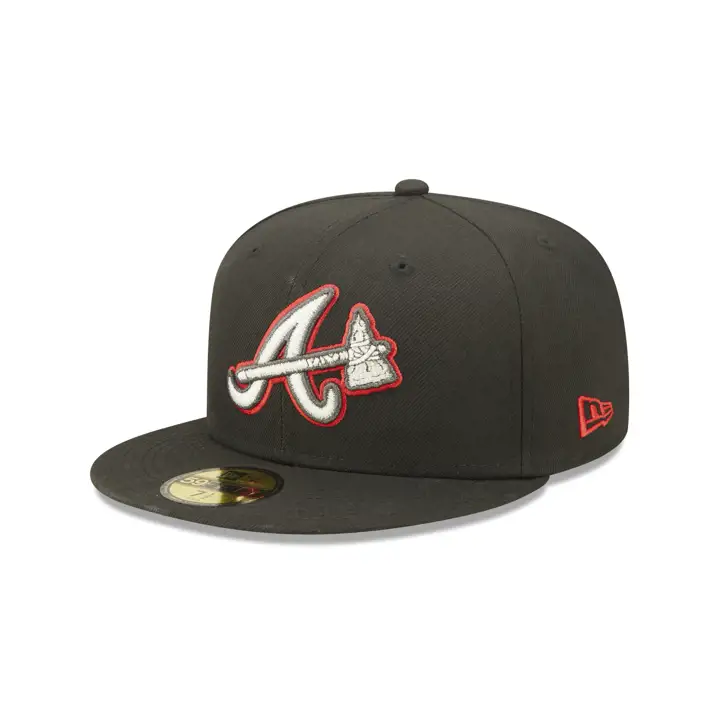 Atlanta Braves MLB IRIDESCENT 59FIFTY A W/TOMAHAWKblk/red
