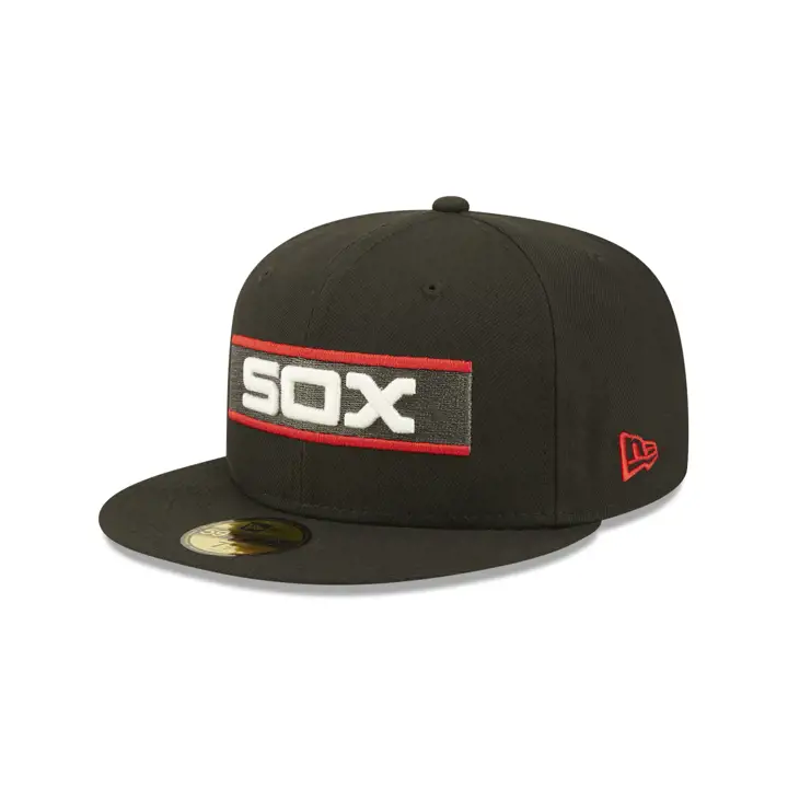 Chicago White Sox MLB IRIDESCENT 59FIFTY SOXblk/red