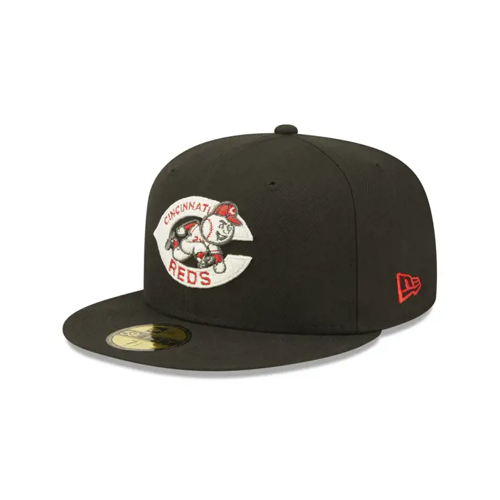 Casquette 59FIFTY MLB IRIDESCENT C Cincinnati Reds avec logo "Running Man" noir/rouge