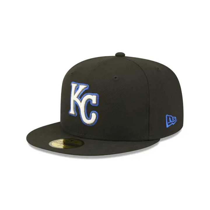 Kansas City Royals MLB IRIDESCENT 59FIFTY KCblk/blue