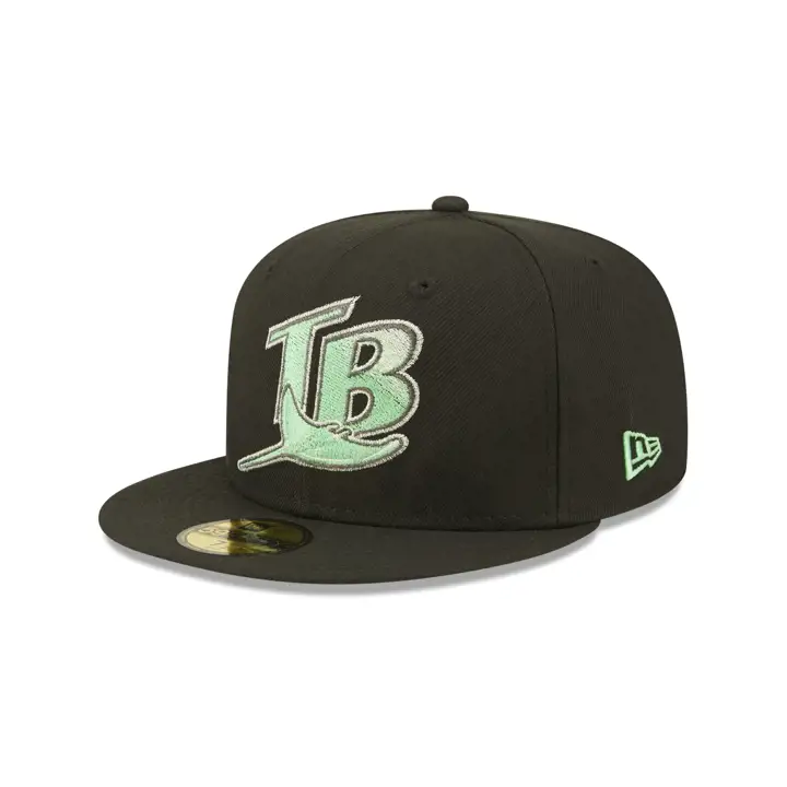 Tampa Bay Rays MLB IRIDESCENT 59FIFTY TB rayblk/lime