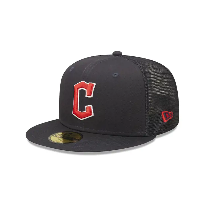 Casquette 59FIFTY SECONDARY MLB Cleveland Guardians en filet à écusson