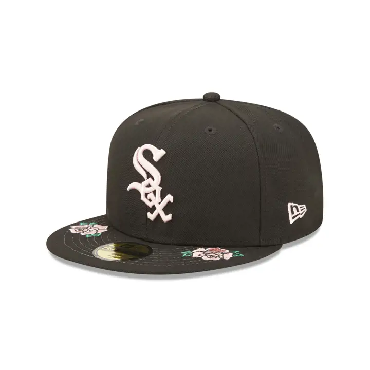 Casquette MLB Chicago White Sox Double Rose 59FIFTY noire/noire/rose