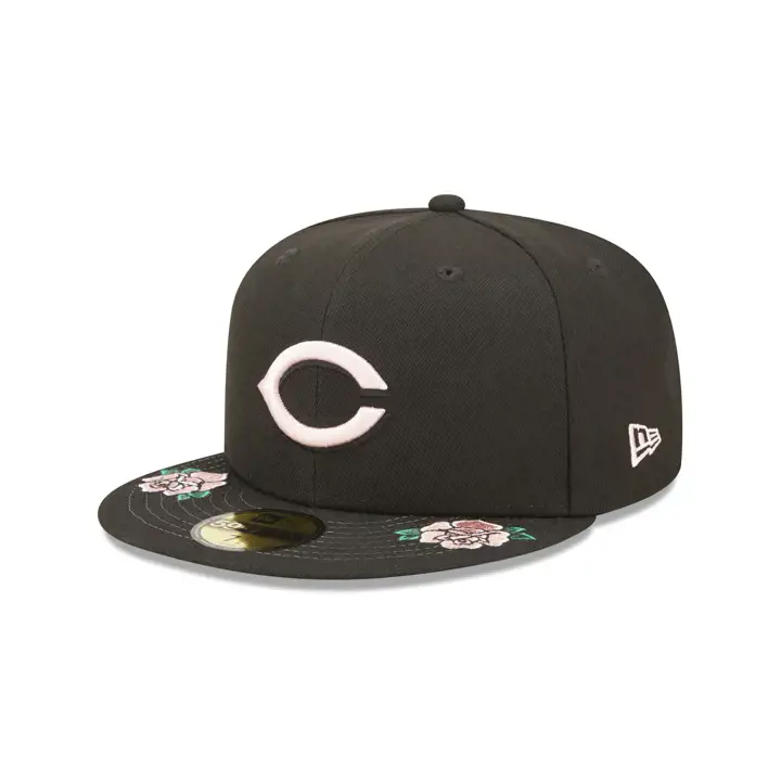 Cincinnati Reds MLB Double Rose 59FIFTY blk/blk/pnk