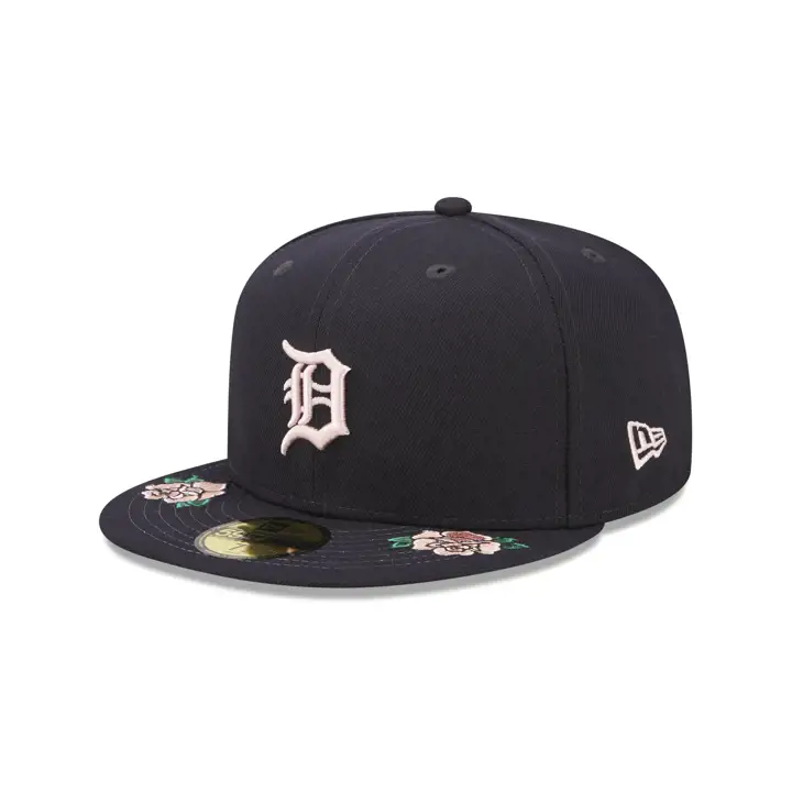 Detroit Tigers MLB Double Rose 59FIFTY marine/marine/pnk