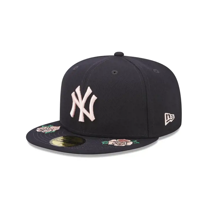 New York Yankees MLB Double Rose 59FIFTY marine/marine/rose