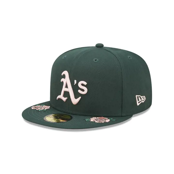 Oakland Athletics MLB Double Rose 59FIFTY vert/vert/rose