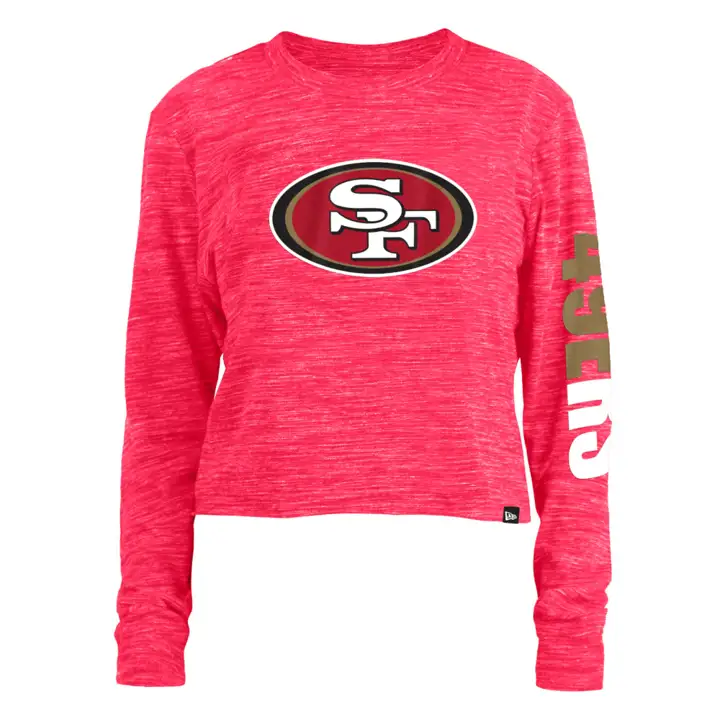 San Francisco 49ers NFL Femme Space Dye Manches Longues 22 Rouge