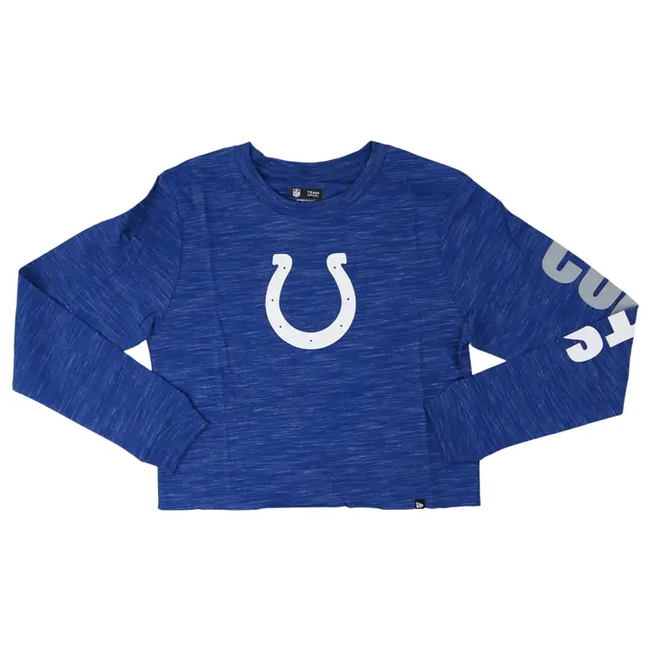 T-shirt manches longues NFL Space Dye pour femme Indianapolis Colts 22 bleu