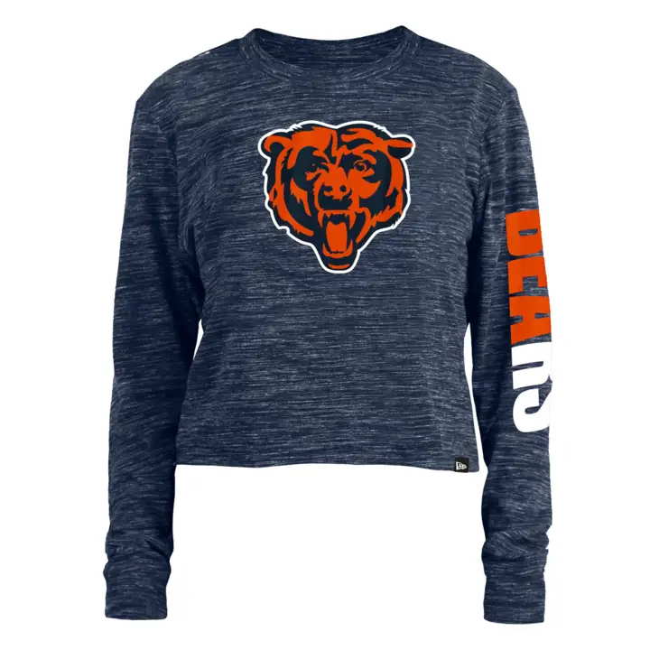 Chicago Bears NFL Femme Space Dye Manches Longues 22 Marine