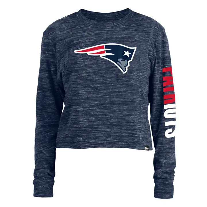 New England Patriots NFL Femme LS chiné 22 marine