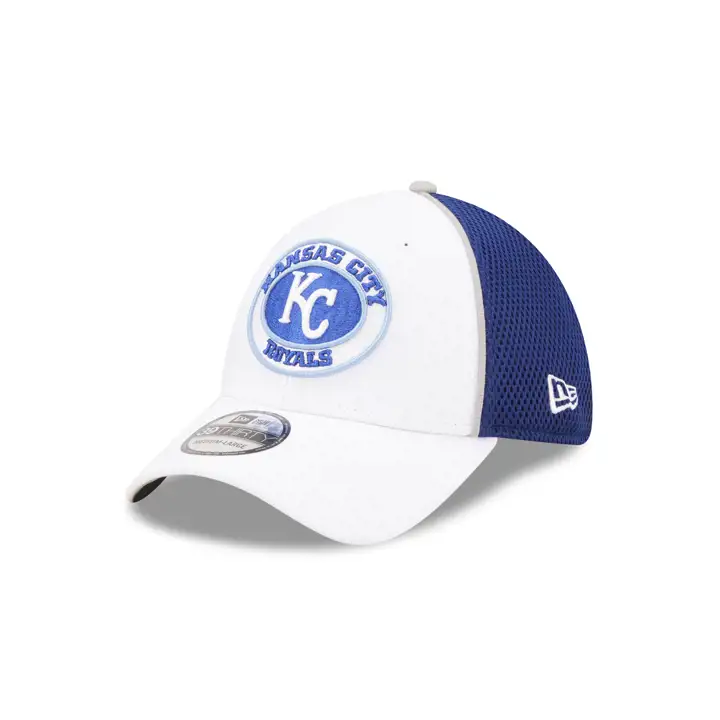 Casquette ajustée 39thirty blanche des Royals de Kansas City MLB avec écusson circulaire