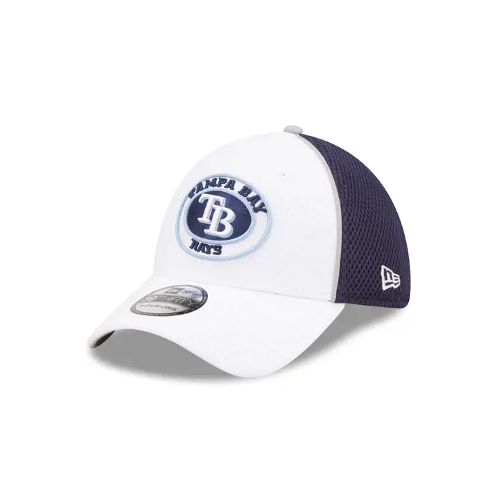 Casquette 39thirty blanche Tampa Bay Rays MLB avec patch rond