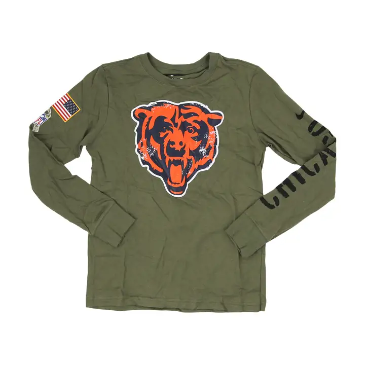 T-shirt à manches longues Chicago Bears NFL Youth STS Logo 22 olv