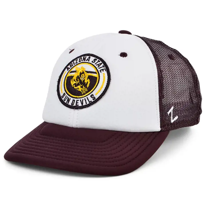 Arizona State Sun Devils NCAA Casquette camionneur en mousse Fan Focus MAR/WHT