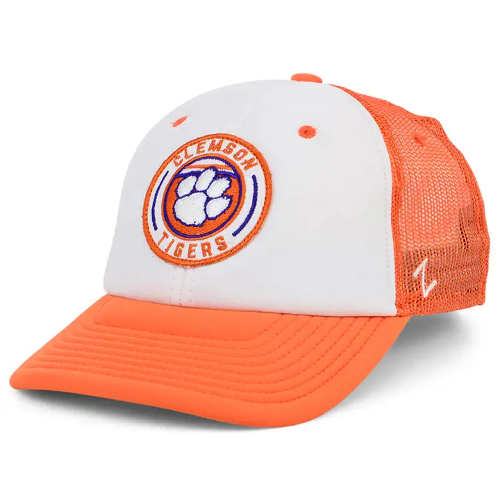 Casquette de camionneur en mousse Clemson Tigers NCAA - Orange/Blanc