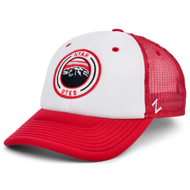 Casquette trucker en mousse NCAA Utah Utes Fan Focus ROUGE/BLANC
