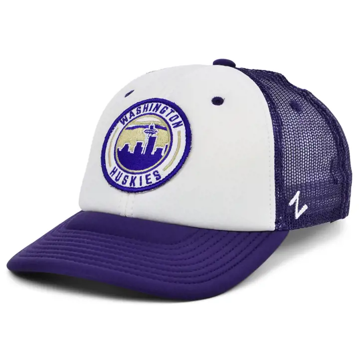 Washington Huskies NCAA Casquette de camionneur en mousse Fan Focus VIO/BLC