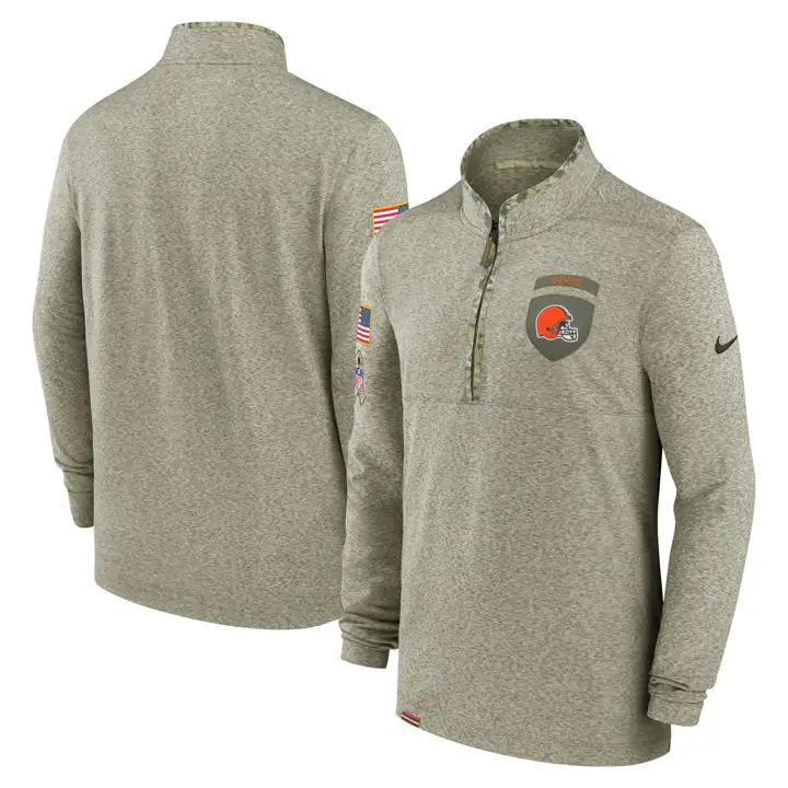 CLEVELAND BROWNS NFL STS 1/2 Zip 22 Nike olv
