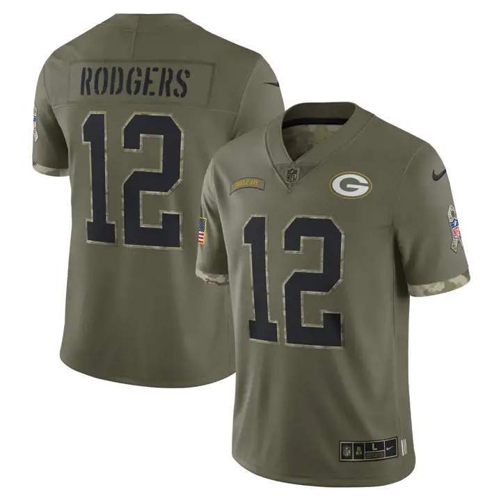 Maillot NFL STS des GREEN BAY PACKERS 22 AARON RODGERS olv