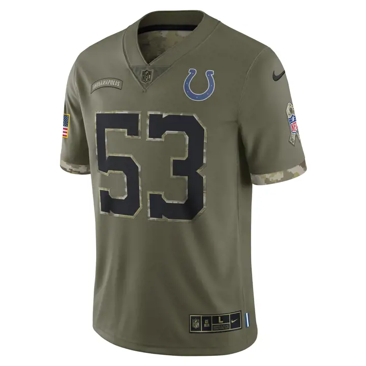 Maillot INDIANAPOLIS COLTS NFL STS 22 DARIUS LEONARD vert olive