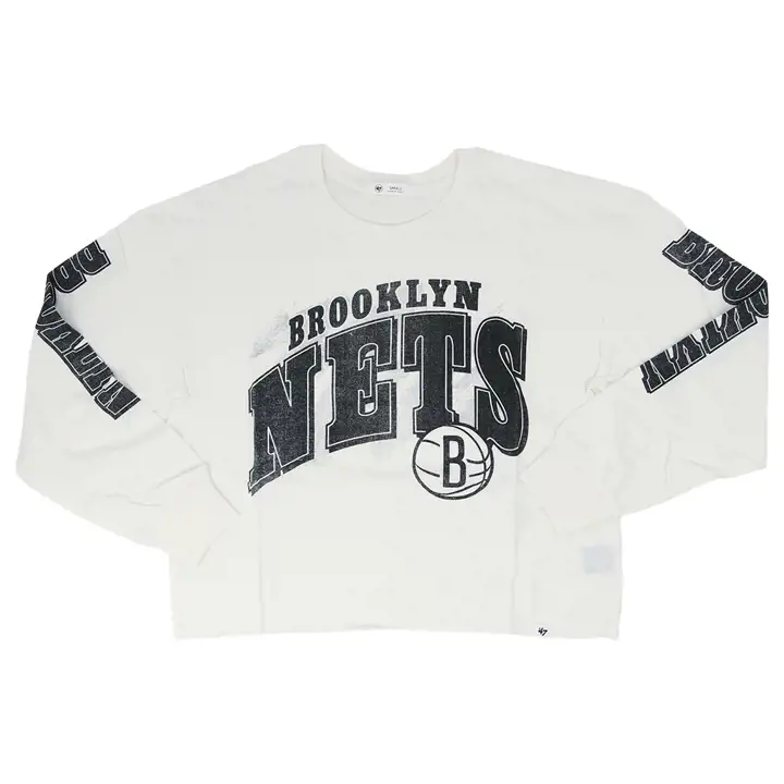 Brooklyn Nets NBA Women's Parkway Manches Longues 22 BLANC
