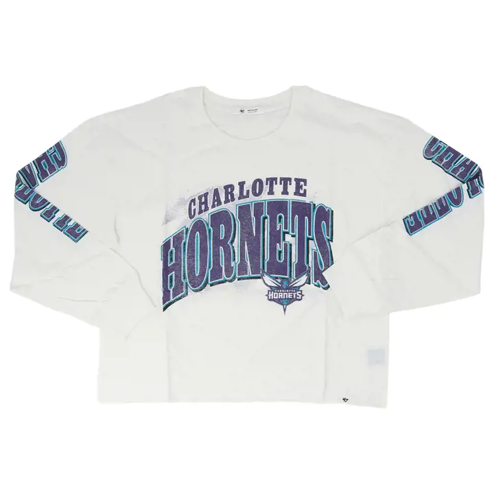 Charlotte Hornets NBA Women's Parkway Manches Longues 22 BLANC