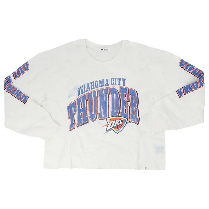 Oklahoma City Thunder NBA Femme Parkway Manches Longues 22 BLANC