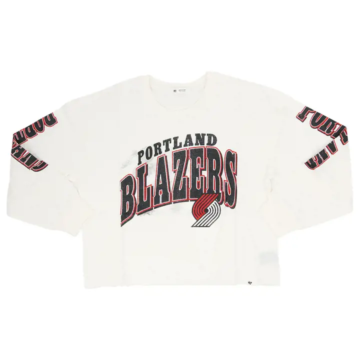 Haut à manches longues pour femme NBA Parkway 22 WHT Portland Trail Blazers