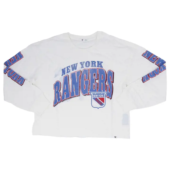 New York Rangers NHL Femme Parkway Manches Longues 22 BLANC