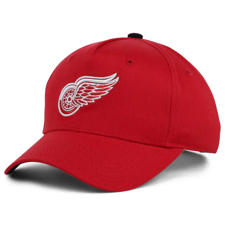 Casquette de baseball courbée à bouton-pression rouge NHL Red Wings pour jeune
